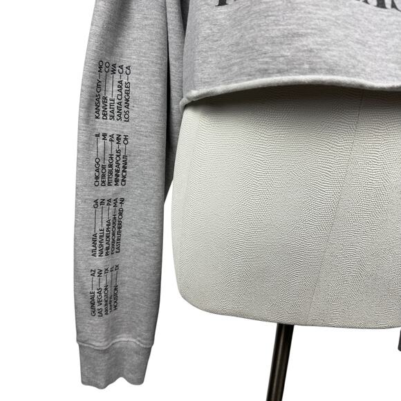 Women's Taylor Swift Gray Sweatshirt The Eras Tour 2023 Pullover Cropped Top XXL - Picture 2 of 7